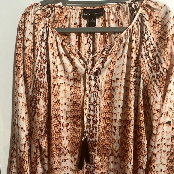 DANA BUCHMAN long sleeve Blouse SZ M - Picture 1 of 6